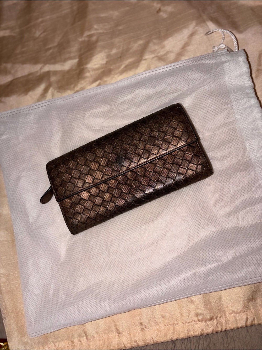 Bottega Veneta Intrecciato Zip Around Wallet - Dark Brown